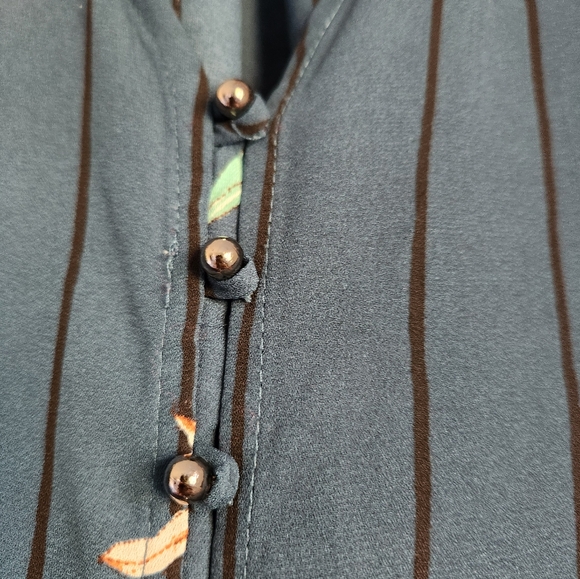 Striped Floral Blouse - Picture 2 of 5